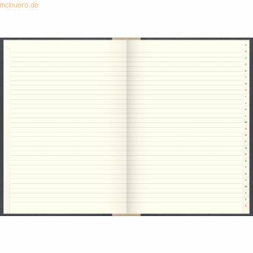 Geschäftsbuch A4 liniert 192 Blatt Deckenband grau-1