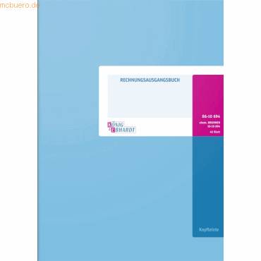 Formularbuch Rechnungsausgangsbuch 42 Blatt Kopfleiste Karton hellblau-0