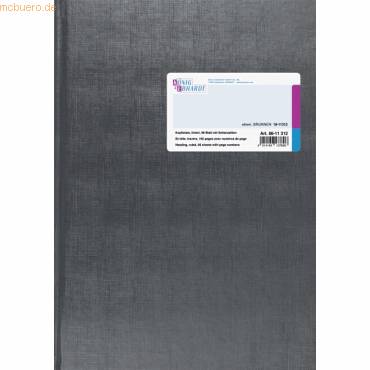 Geschäftsbuch A4 mit Kopfleiste liniert 96 Blatt hellblau-0