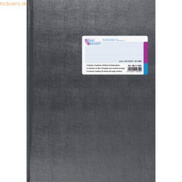Spaltenbuch A4 mit Deckenband 13 Spalten 96 Blatt