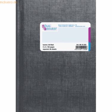 Geschäftsbuch A6 kariert 96 Blatt grau