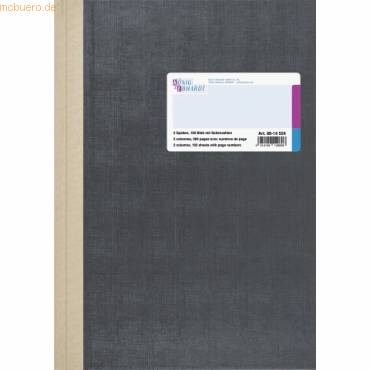 Spaltenbuch A4 2 Spalten 192 Blatt hellblau-0
