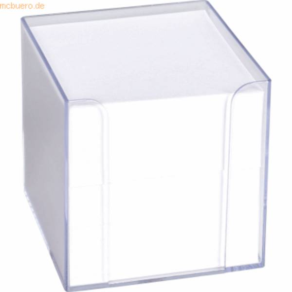Zettelbox 9,5x9,5x9,5cm transparent