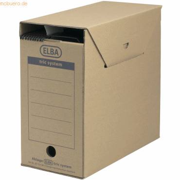 Archiv-Box Standard tric system 158x333x308mm Wellpappe naturbraun-0
