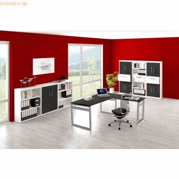 Schreibtisch StageOne Form 5 BxT 120x80cm anthrazit-1