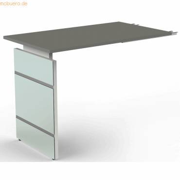 Anbautisch Lugano Glas BxT 100x60cm grafit-0