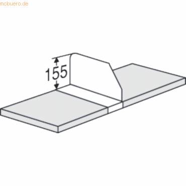 Fachteiler verschiebbar für Bibliotheks-Regal libra Tiefe 30cm lichtgrau-0