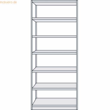 Büroregal Progress 500 Grundregal BxTxH 96x60x225cm 7 Böden lichtgrau