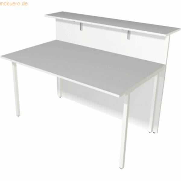Anbau-Theke Atlantis Grundtheke 2-seitig gerade 135x92x108cm weiß
