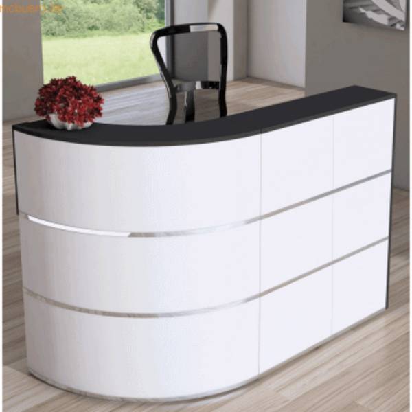 Theke Cento 1 BxT 180x195cm weiß/anthrazit