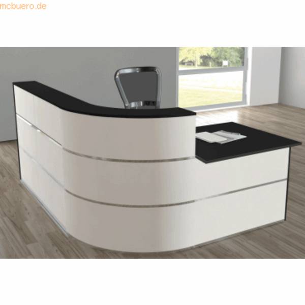 Theke Cento 4 BxT 180x195cm weiß/anthrazit