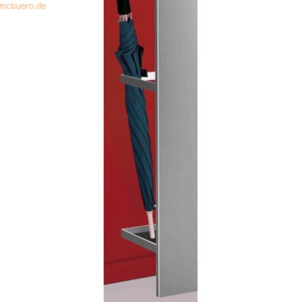 Schirmhalter für Garderobe Kent mit Abtropfschale alusilber