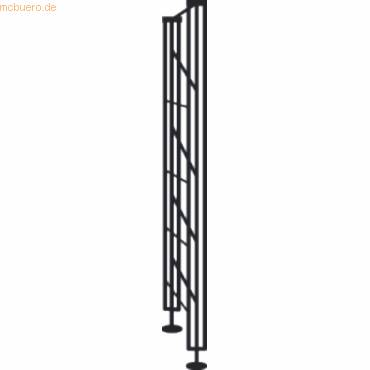 Bibliotheks-Regal libra Abschlussrahmen TxH 30x193cm schwarz/lichtgrau-0