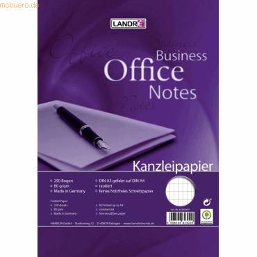 Kanzleipapier Office A3/A4 80 g/qm rautiert ohne Rand-0