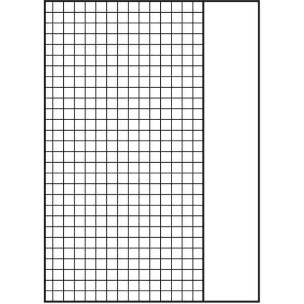 Kanzleipapier Recycling A3/A4 70 g/qm kariert mit weißem Rand VE=250 Bogen-1