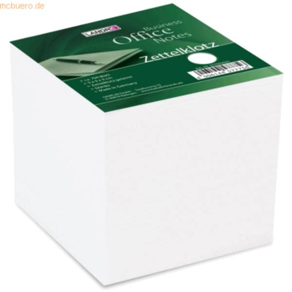 Landré Notizblock - 90 x 90 mm - Weiß