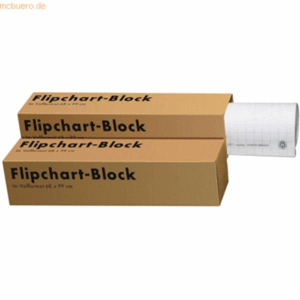 ELBA - Landré - Flipchart-Pad - 680 x 990 mm - 20 Blatt - Einfach - Universallochung (Packung mit 5)