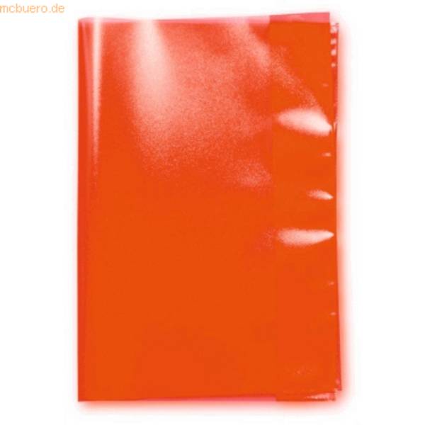 Heftschoner A4 transparent rot