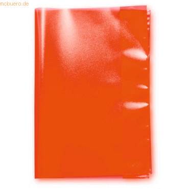 Heftschoner A4 transparent rot-0