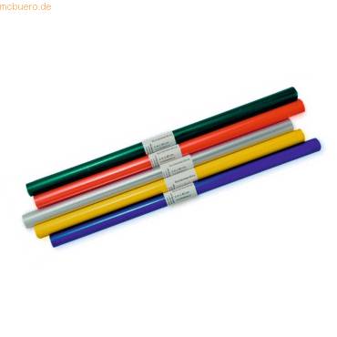 Bucheinbandfolie 2 x 0,4 m farbig sortiert nicht klebend-0