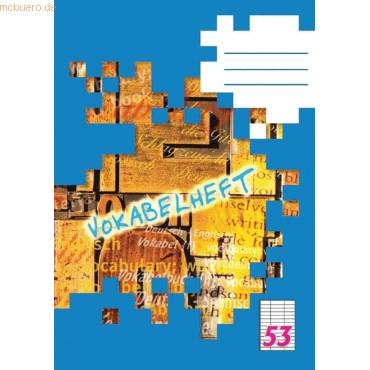 Vokabelheft A5 40 Blatt 80 g/qm liniert 3-spaltig-0