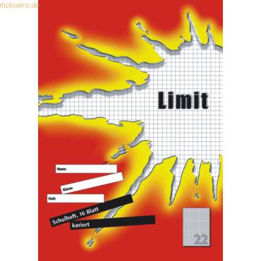 Schulheft Limit A4 Lineatur 22 16 Blatt rot-0