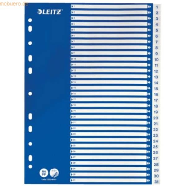 Plastikregister Zahlen