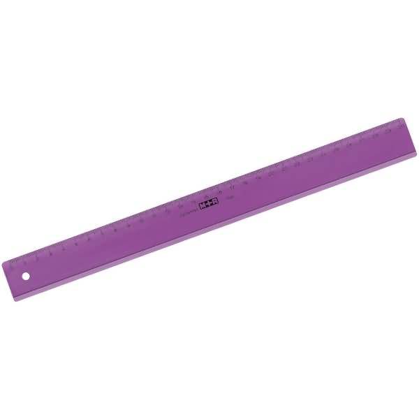 Lineal schmal 30cm transparent farbig sortiert-1