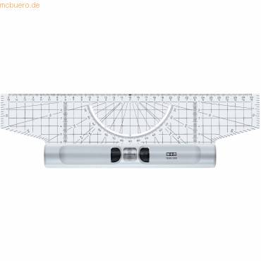 Roll-Lineal 30cm Acrylgals Winkelmesser Lupe