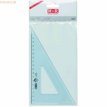 Zeichendreieck 60 Grad 23cm rauchtransparent Skala 18cm-0
