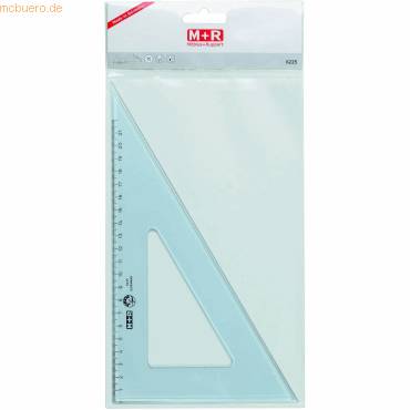 Zeichendreieck 60 29cm rauchtransparent Skala 22cm