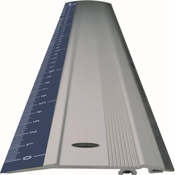 Schneidelineal Linea eloxiertes Aluminium 80 cm silber/blau Blister-1