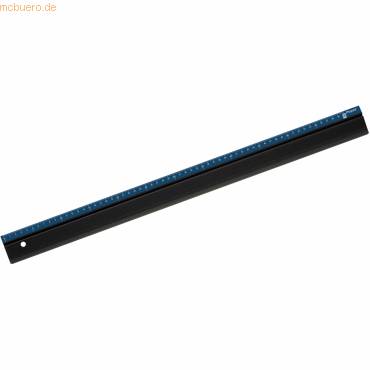 Schneidelineal Profila eloxiertes Aluminium 60 cm schwarz/blau Blister-0