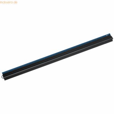 Schneidelineal Quadra eloxiertes Aluminium 100 cm schwarz/blau Blister-0