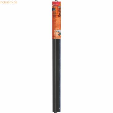 Schneidelineal Quadra eloxiertes Aluminium 100 cm schwarz/blau Blister-1