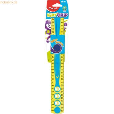 Lineal Kidy Grip 67% recycelter Kunststoff 30 cm sortiert-0