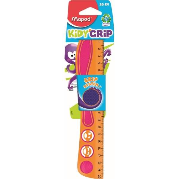 Lineal Kidy Grip 67% recycelter Kunststoff 20 cm sortiert-1