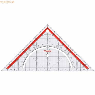 Geometrie-Dreieck Technic Plastik 26cm transparent Kunststoff-Etui-1