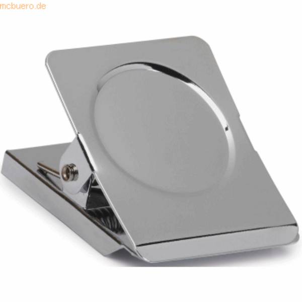 Papier-Klemmer mit Magnet 40mm hellsilber