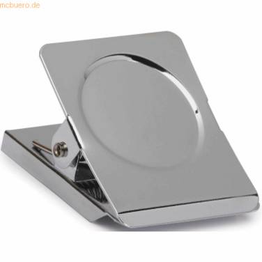 Papier-Klemmer mit Magnet 40mm hellsilber