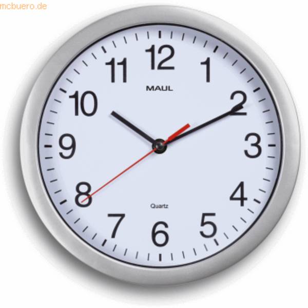 Wanduhr MAULrun 25cm silber