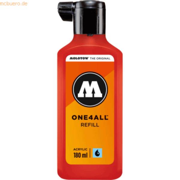 Nachfüllflasche ONE4ALL ACRYLIC 180ml, Nr. 013, verkehrsrot