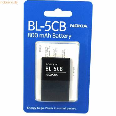 Akku für Nokia BL-5CB Li-Ion 3,7 Volt 800 mAh schwarz-0
