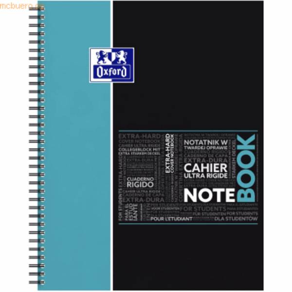 Notebook Studium A4+ kariert 5mm 80 Blatt 90 g/qm Optik Paper farbig sortiert