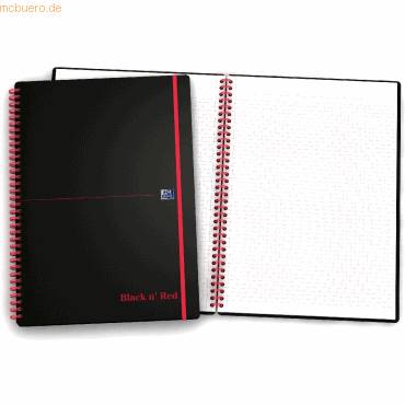 Spiralbuch Office Black 'n Red A4 kariert 5 mm 70 Blatt 90 g/qm-0