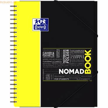 Collegeblock Studium Nomadbook A4+ kariert 90g/qm 80 Blatt Optik Paper farbig sortiert-0