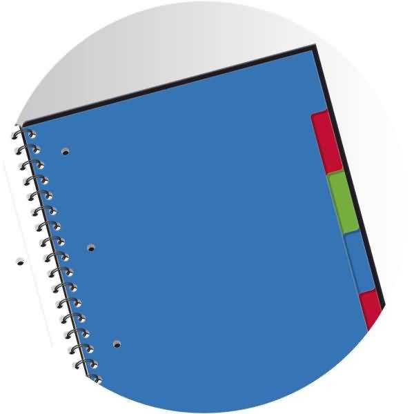 Collegeblock Studium Nomadbook A4+ kariert 90g/qm 80 Blatt Optik Paper farbig sortiert-1