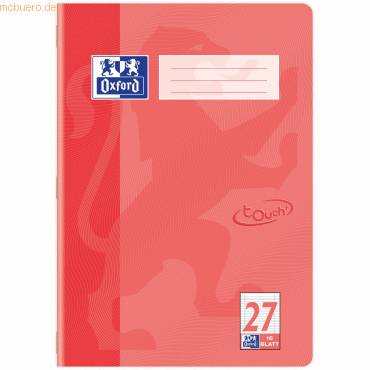 Schulheft Touch A4 Lineatur 27 16 Blatt 90g/qm Optik Paper koralle-0