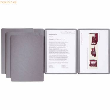 PAGNA - Bewerbungsmappe Sprint DIN A4 grau - Bürokleinmaterial-0