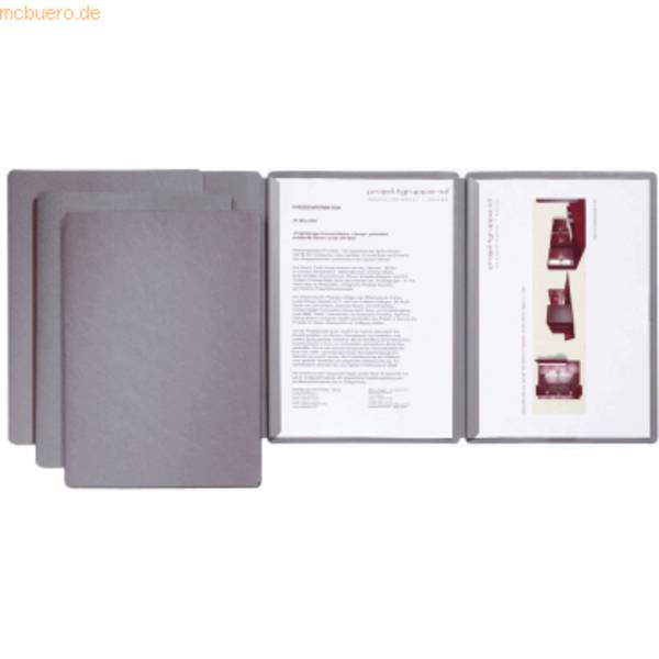 PAGNA - Bewerbungsmappe Sprint DIN A4 grau - Bürokleinmaterial